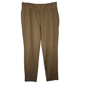 Thalian Women's Camel Colored Super Stretchy Slim Leg Pant Office Cadual Size 4